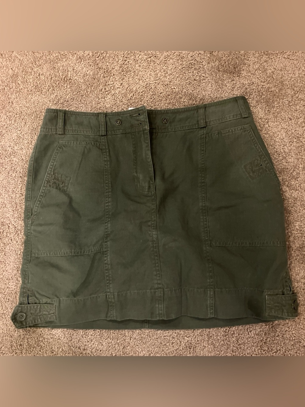 Jones New York Olive Green Utility Cotton Skort